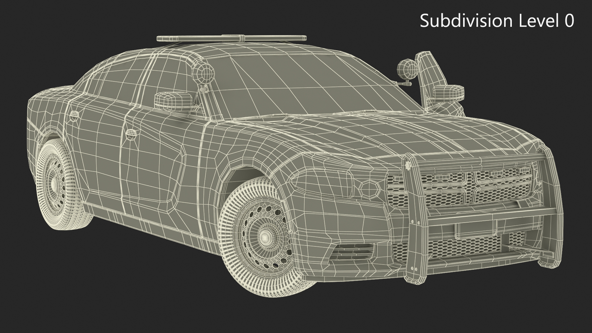 3D Police Car Rigged for Cinema 4D