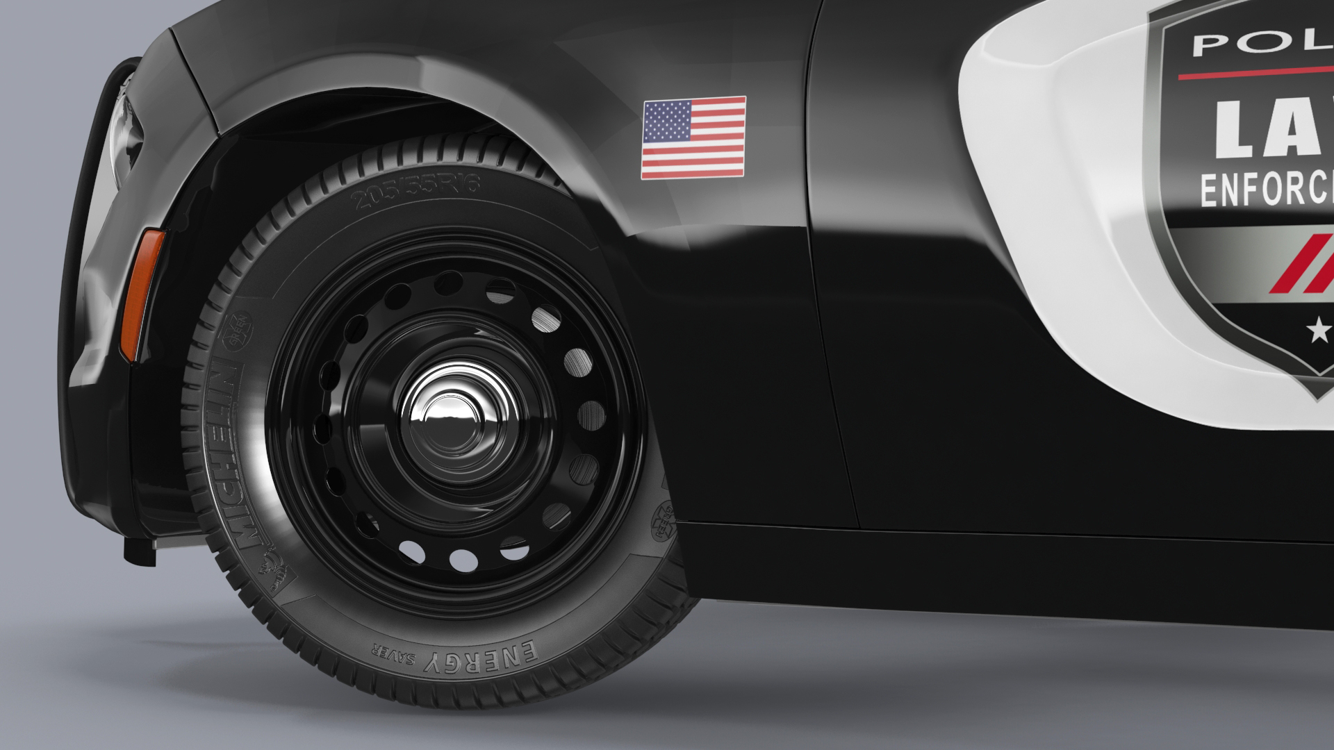 3D Police Car Rigged for Cinema 4D