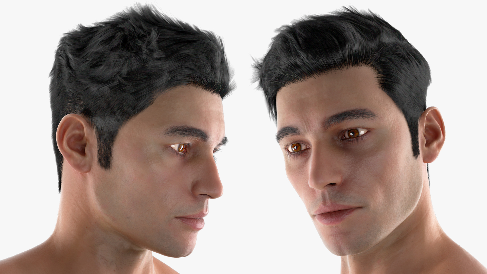 Male Athletic Figure in Underwear Fur 3D