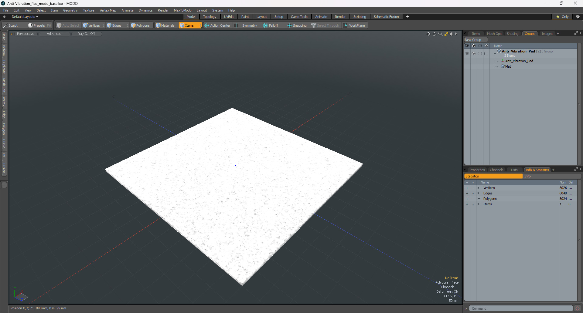 3D Anti-Vibration Pad model
