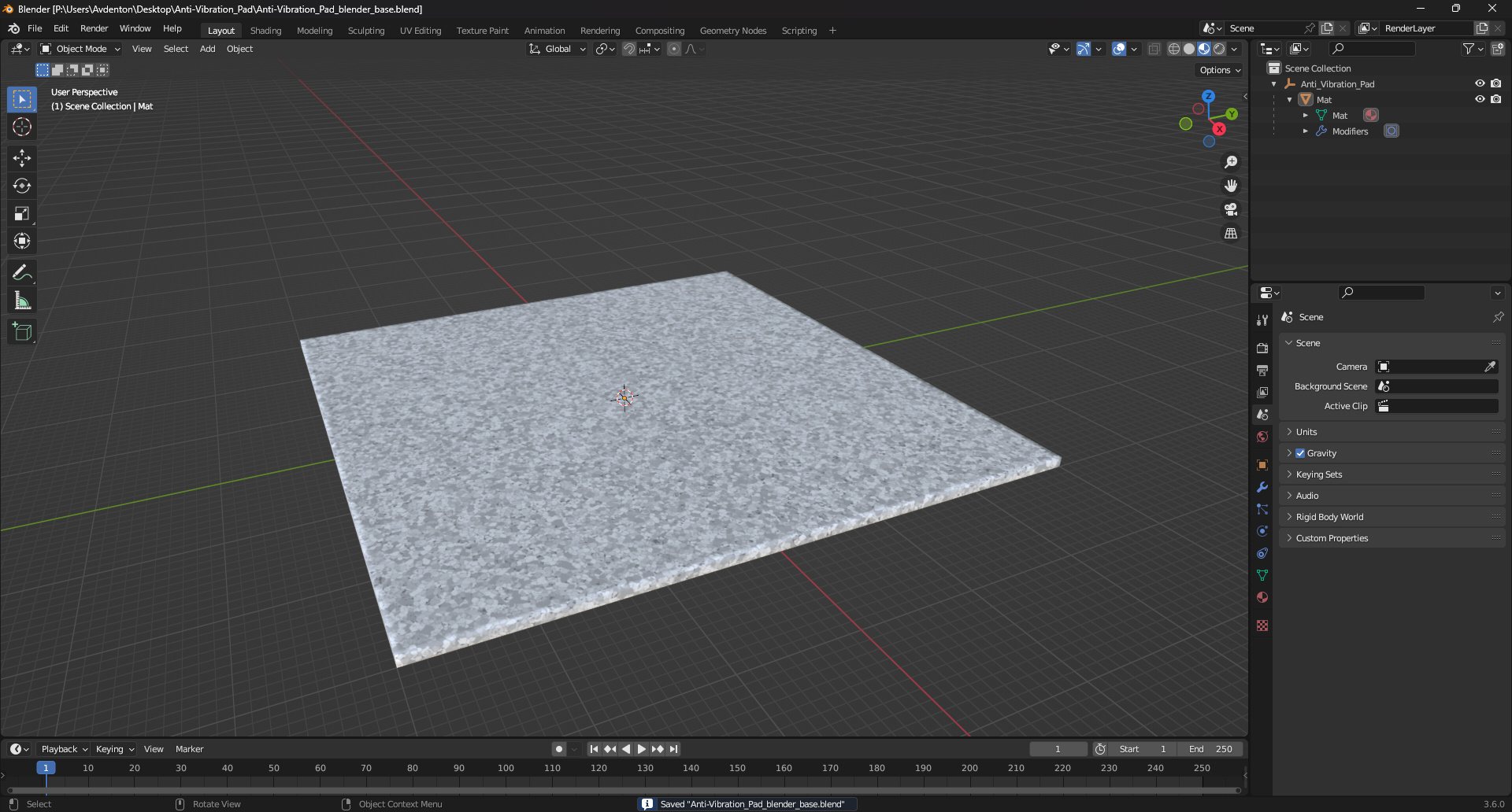 3D Anti-Vibration Pad model