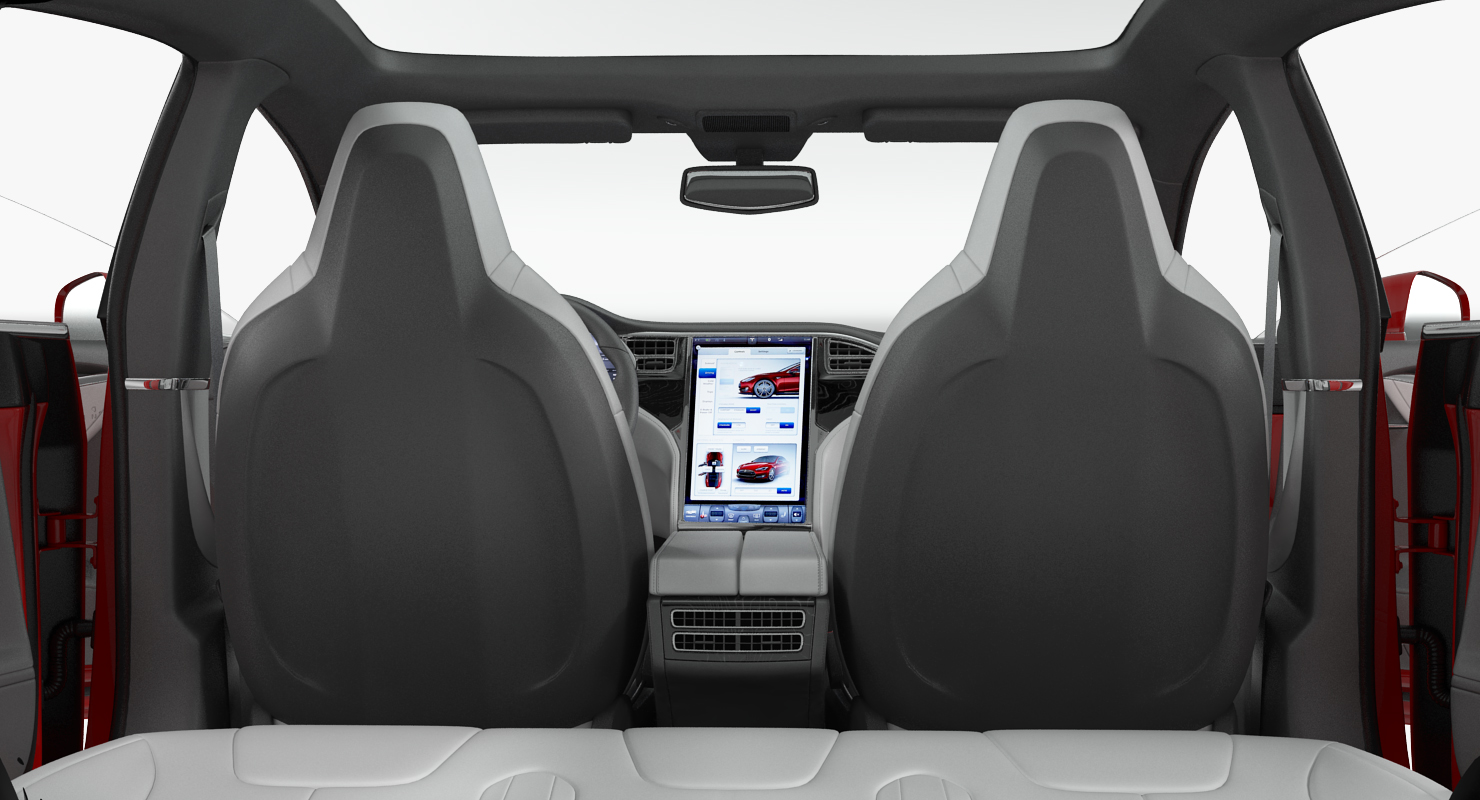 Tesla Model S 90D 2017 Rigged 3D model