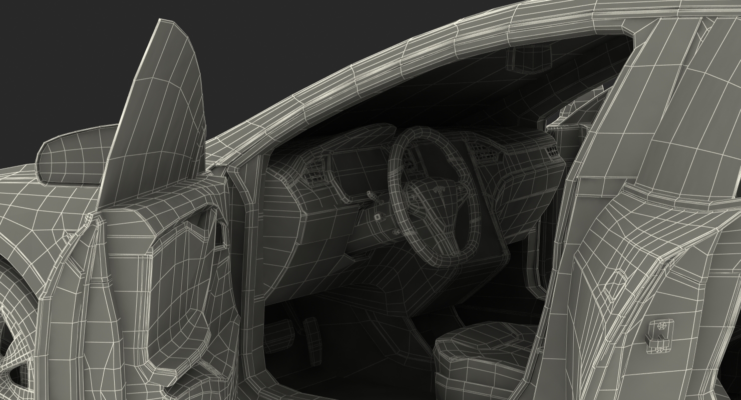 Tesla Model S 90D 2017 Rigged 3D model