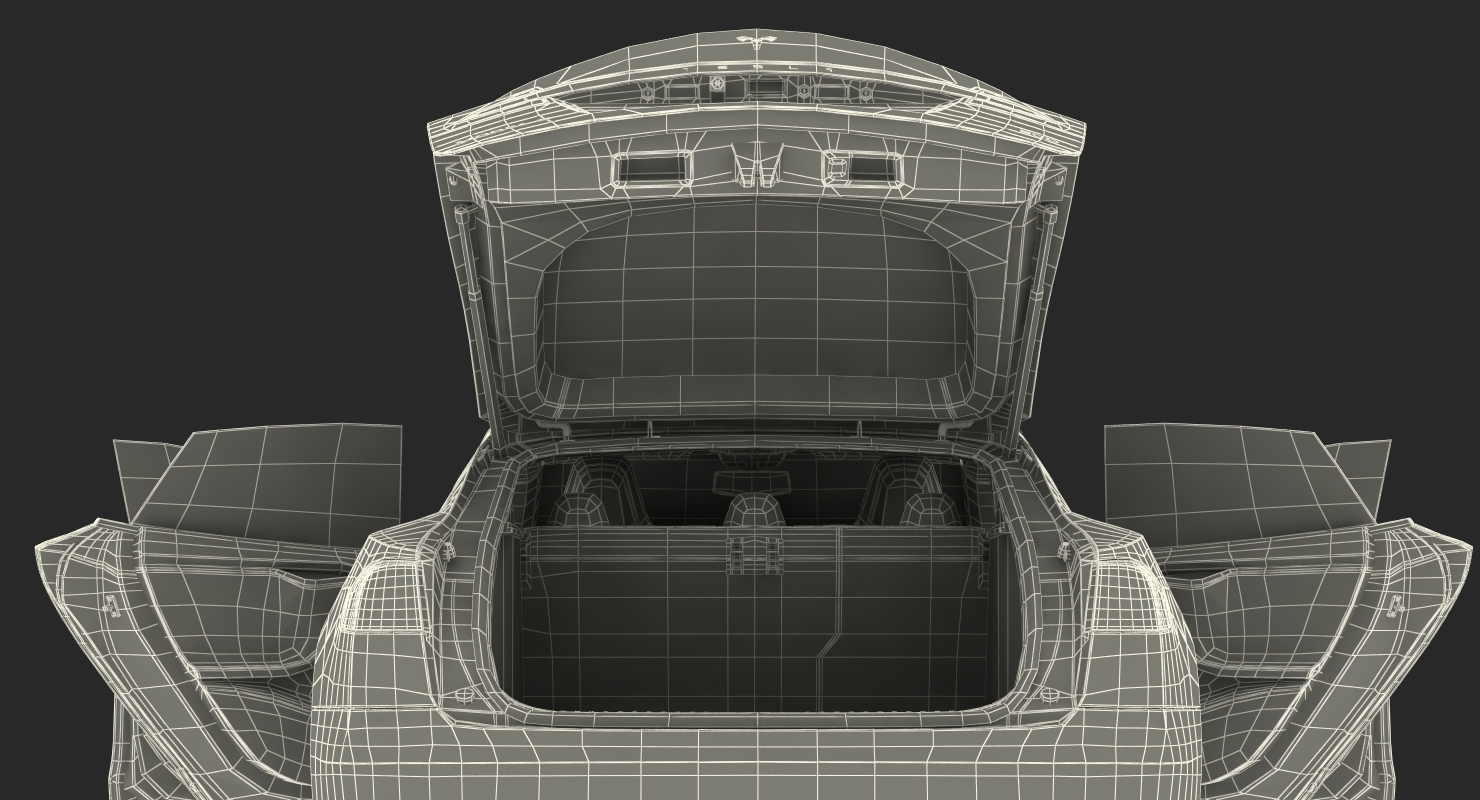 Tesla Model S 90D 2017 Rigged 3D model