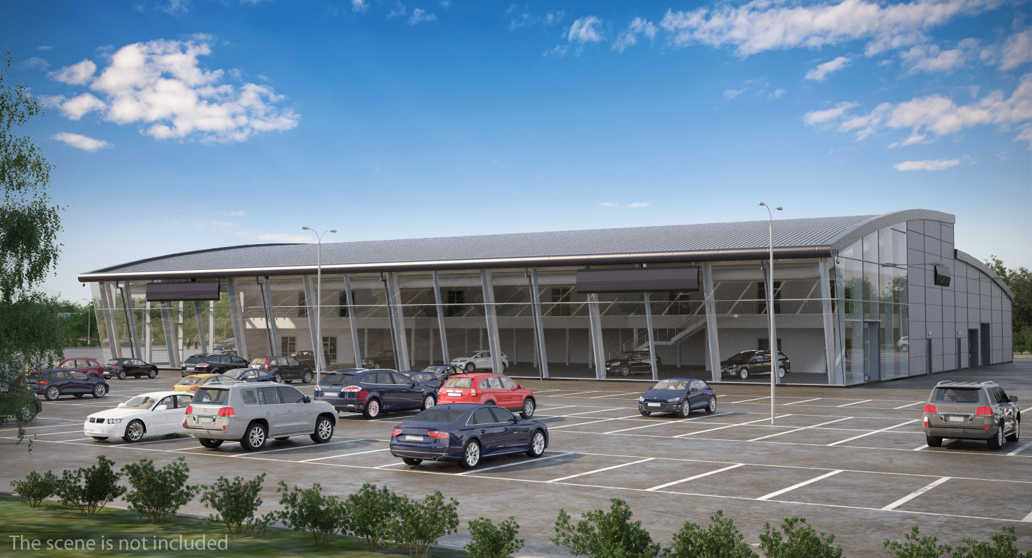 3D Car Dealership Building model