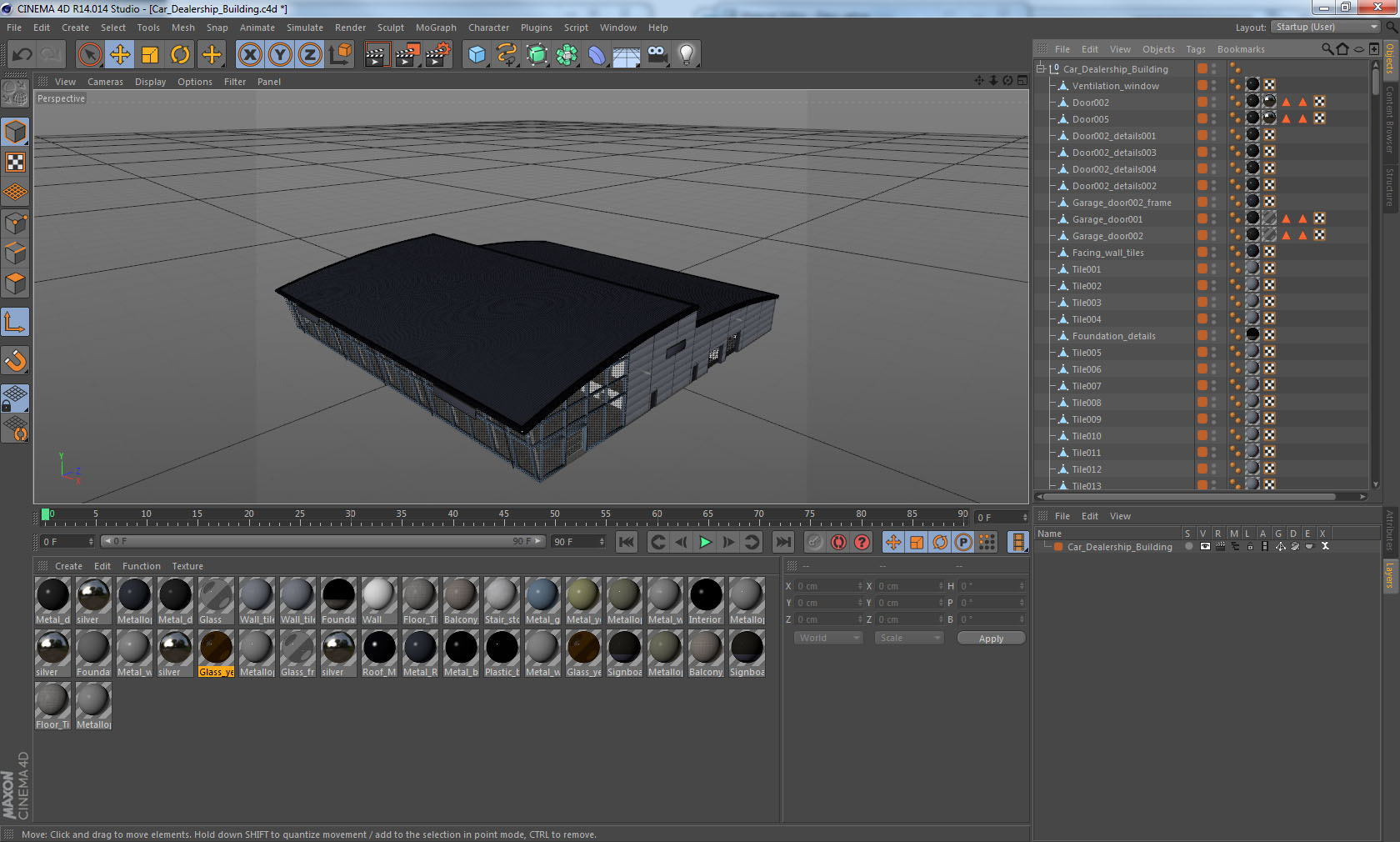 3D Car Dealership Building model