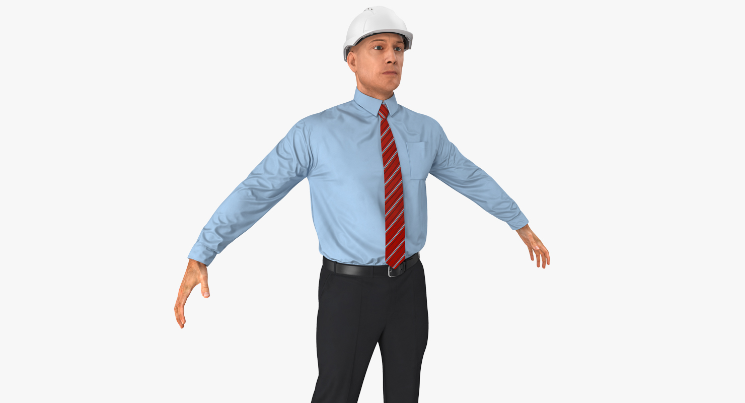 Construction Engineer in Hardhat 3D