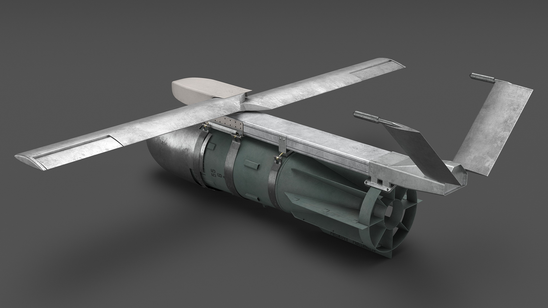 3D model Russian FAB 3000 Air Bomb with UMPK