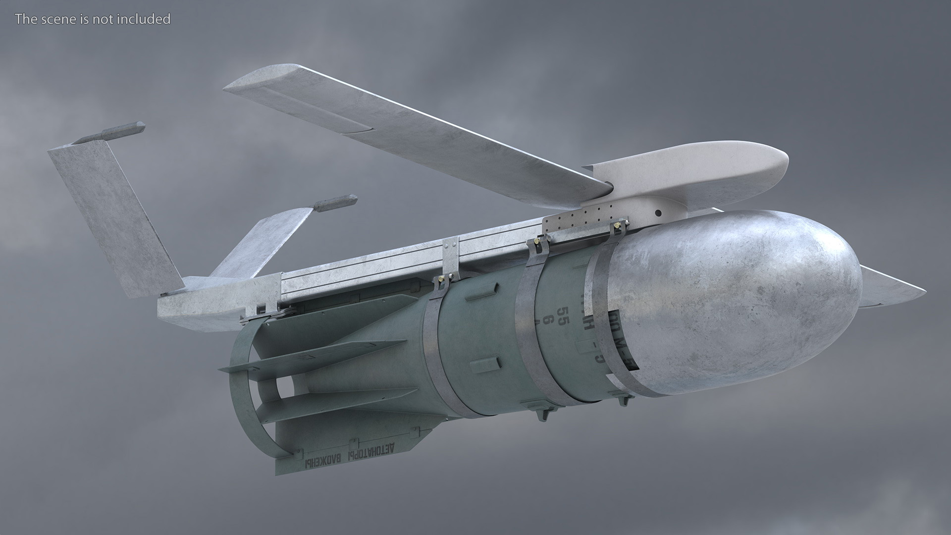 3D model Russian FAB 3000 Air Bomb with UMPK