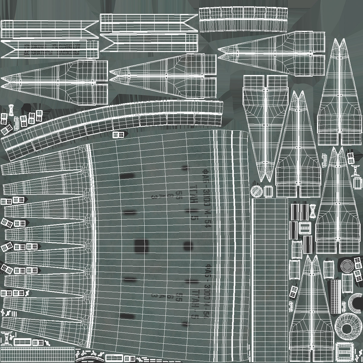 3D model Russian FAB 3000 Air Bomb with UMPK