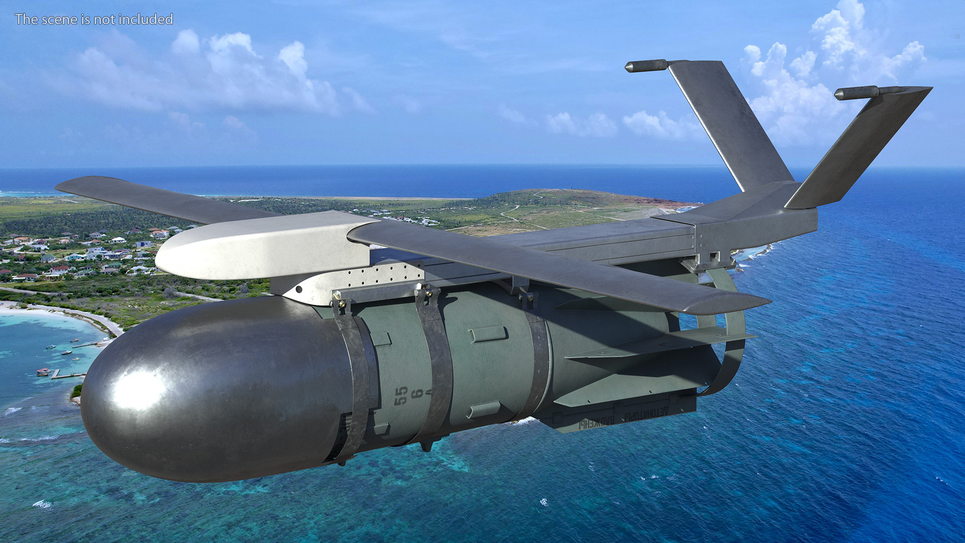 3D model Russian FAB 3000 Air Bomb with UMPK