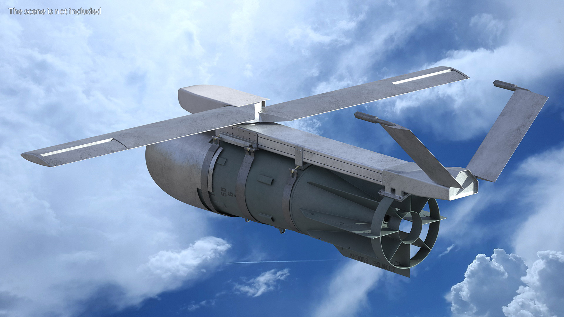 3D model Russian FAB 3000 Air Bomb with UMPK