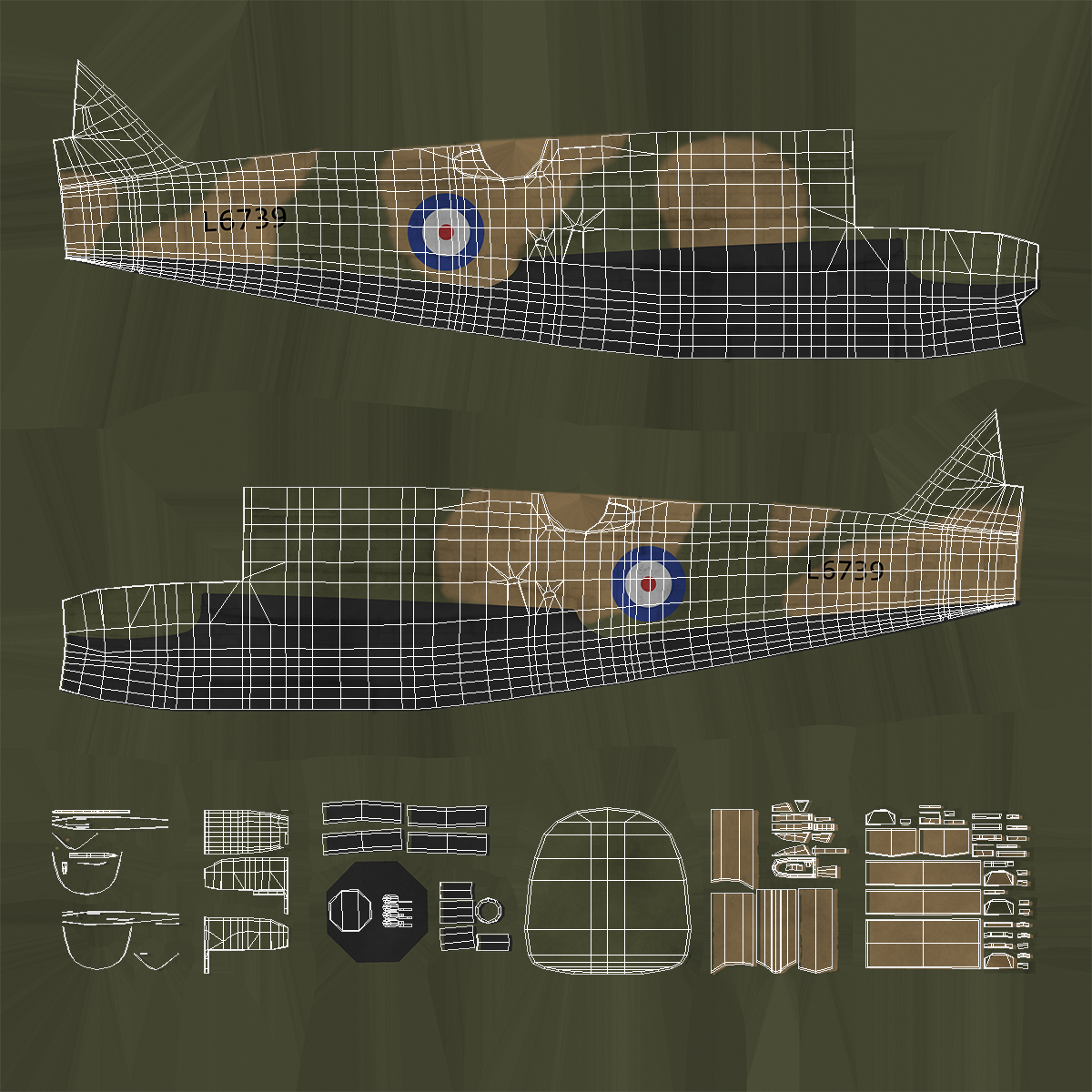 3D British Light Bomber Aircraft Bristol Blenheim