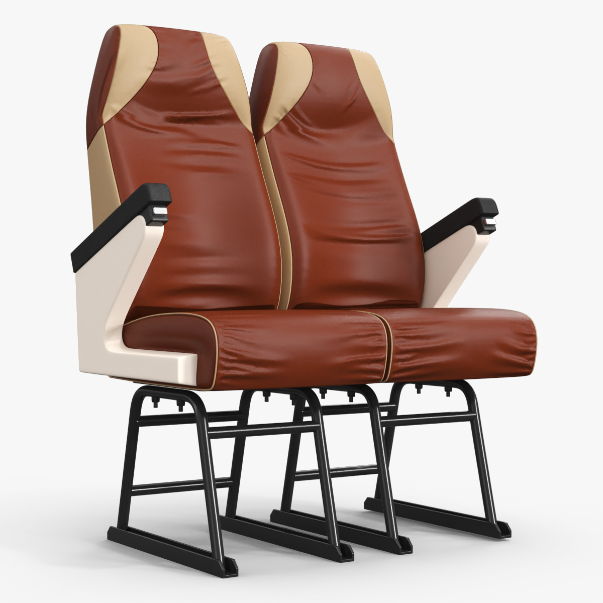 Vintage Bus Rider Seats 3D model preview