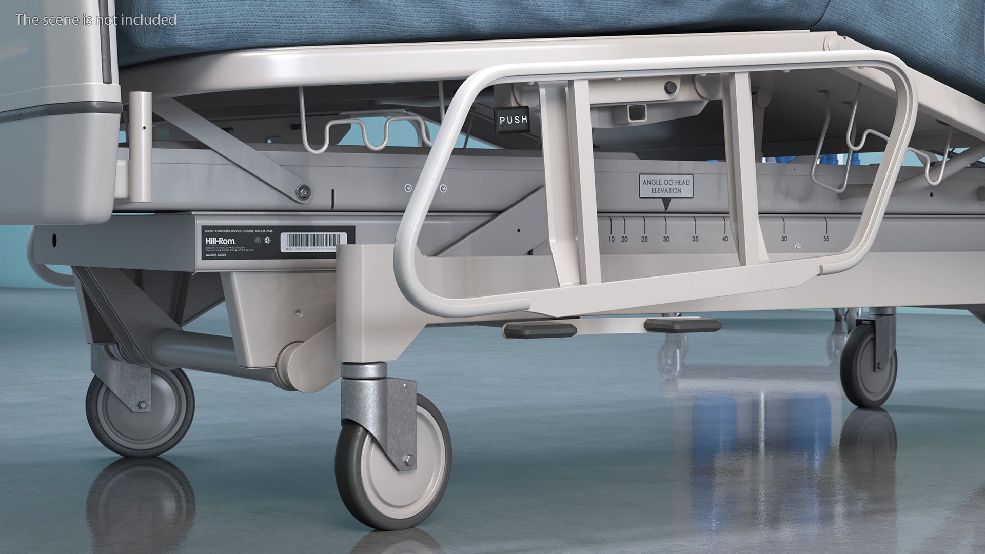 3D Patient on Hospital Bed 2 and Doctor Rigged model