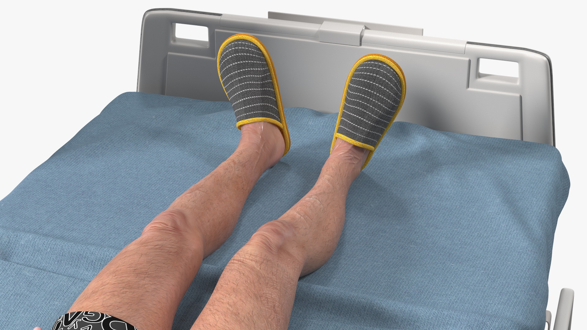 3D Patient on Hospital Bed 2 and Doctor Rigged model