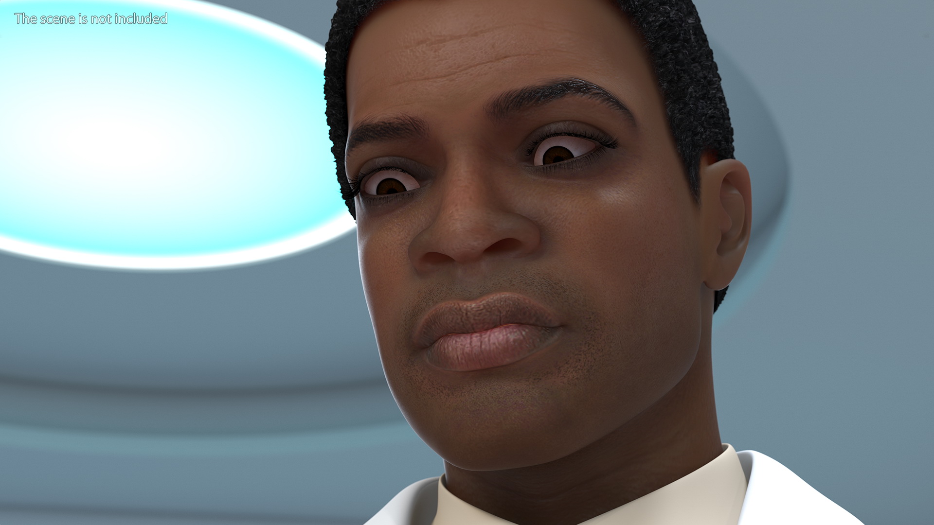 3D Patient on Hospital Bed 2 and Doctor Rigged model