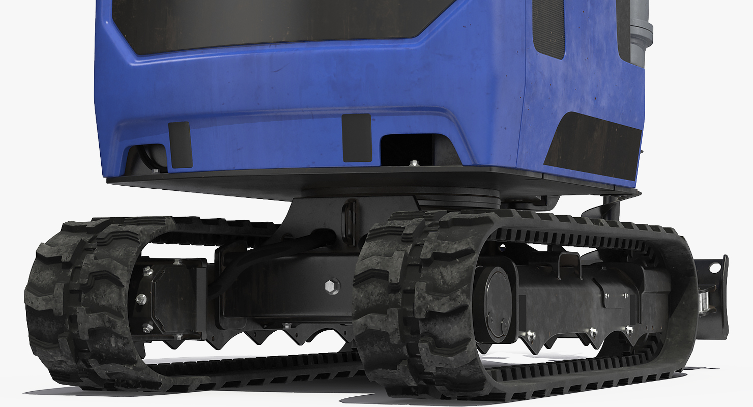 Mini Excavator with Earth Drill Generic 3D model