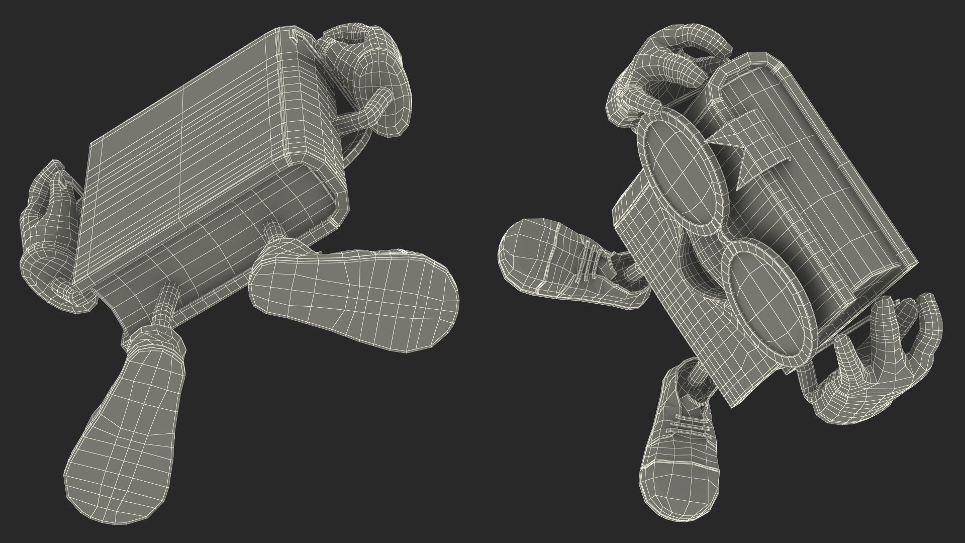 Yellow Book Character Tired Pose 3D