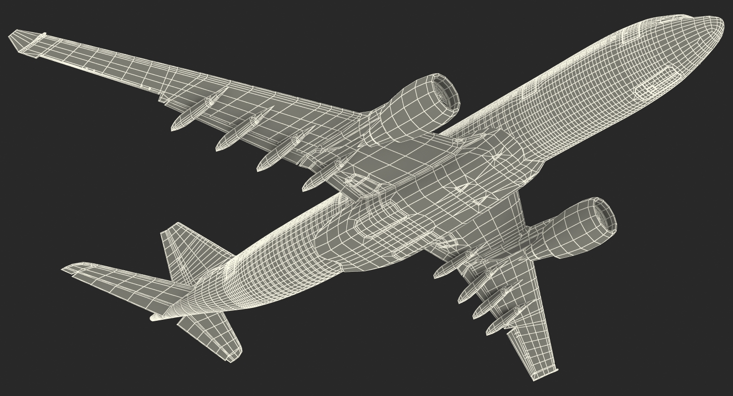 3D Jet Airliner Airbus A330 200 Generic Rigged model