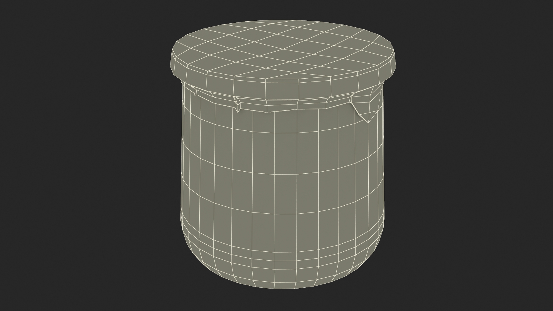3D Glass Strawberry Yogurt Container model