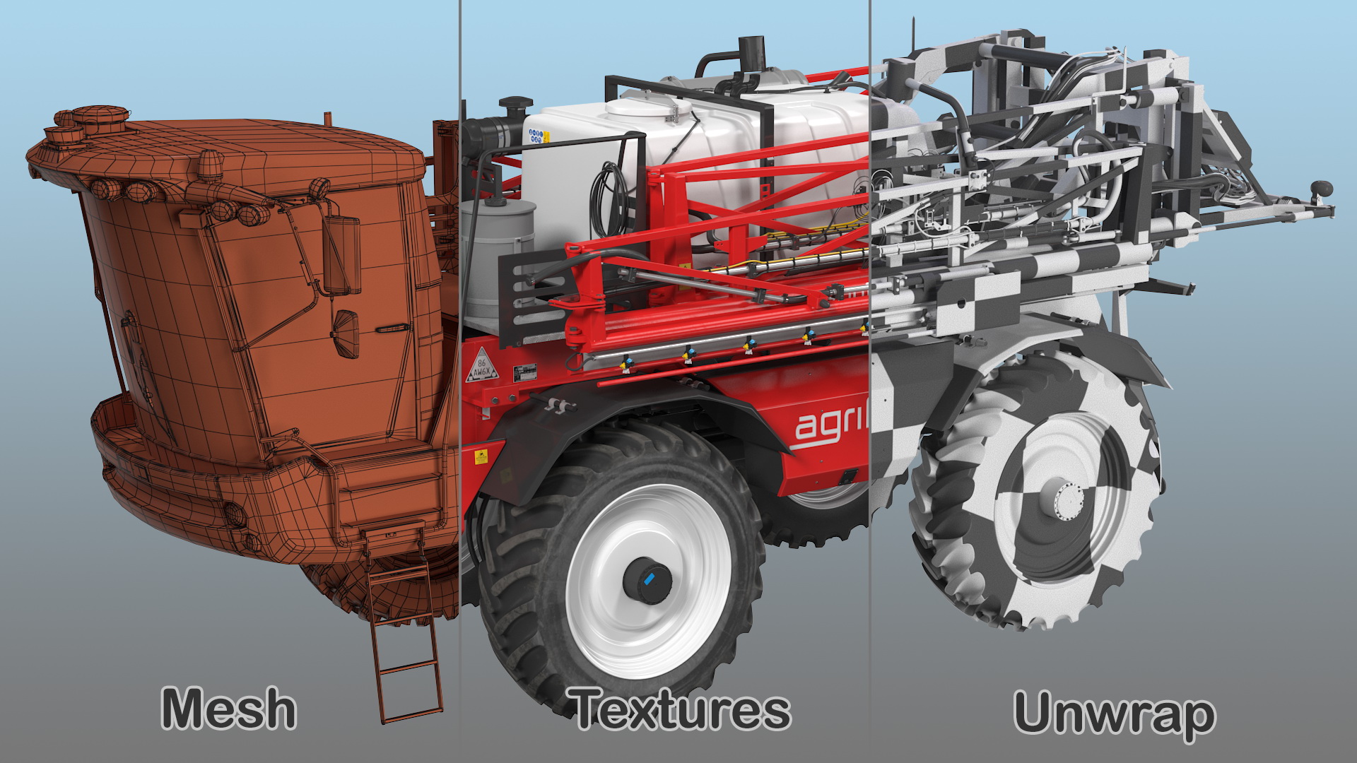 3D model Agrifac Condor V Self Propelled Crop Sprayer Clean