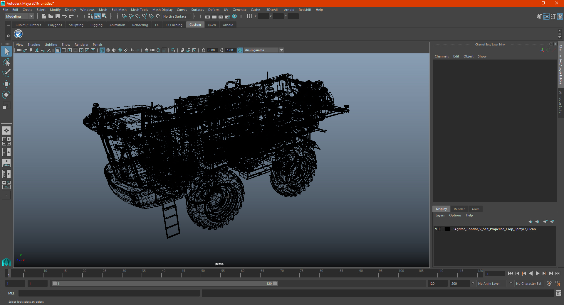 3D model Agrifac Condor V Self Propelled Crop Sprayer Clean