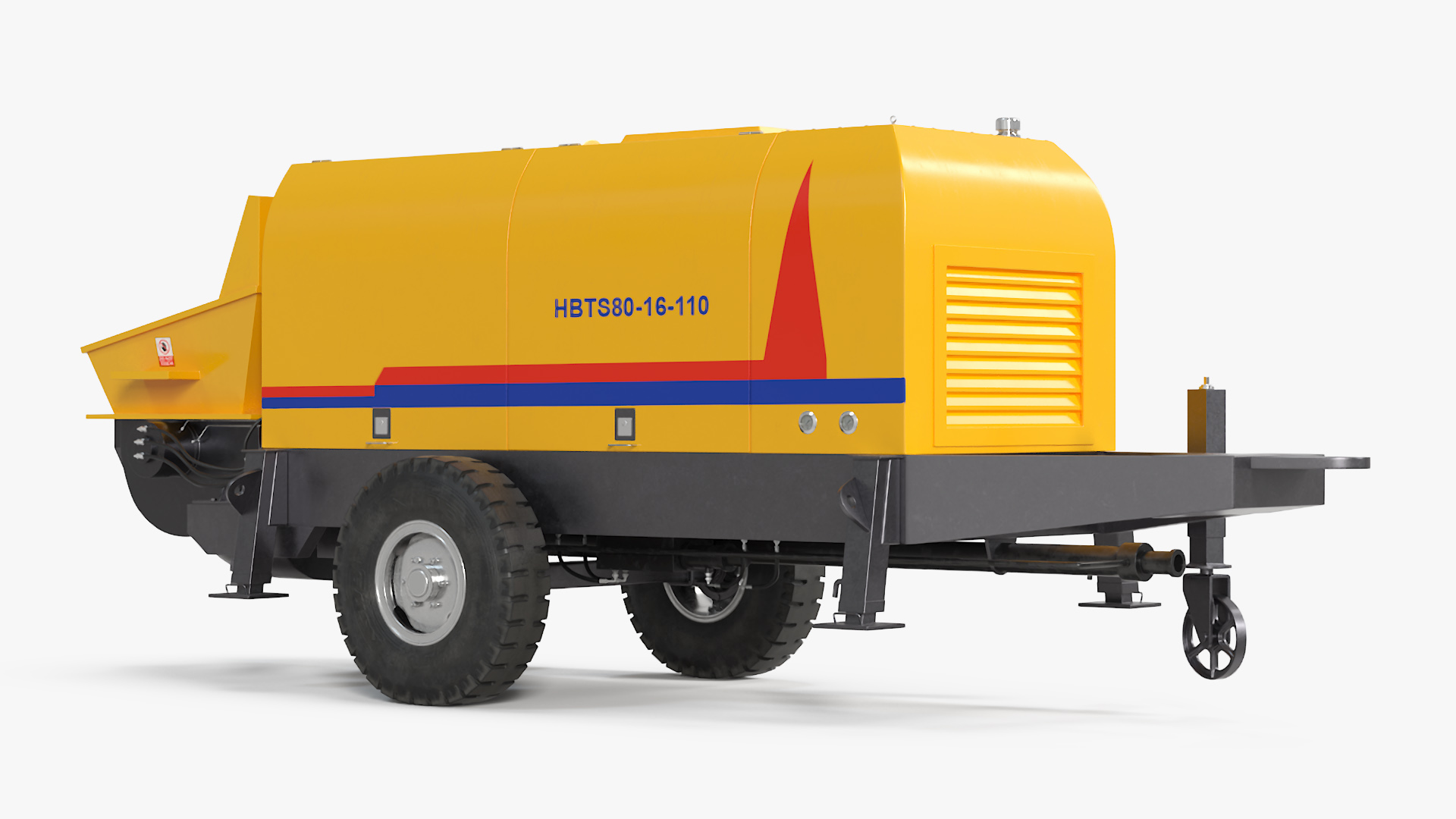 Portable Concrete Pump HBTS80 3D model