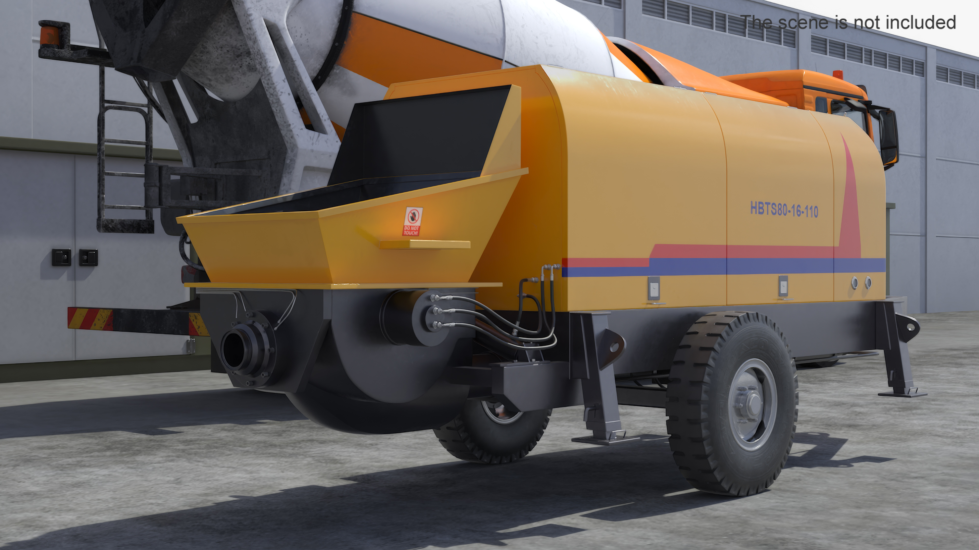 Portable Concrete Pump HBTS80 3D model
