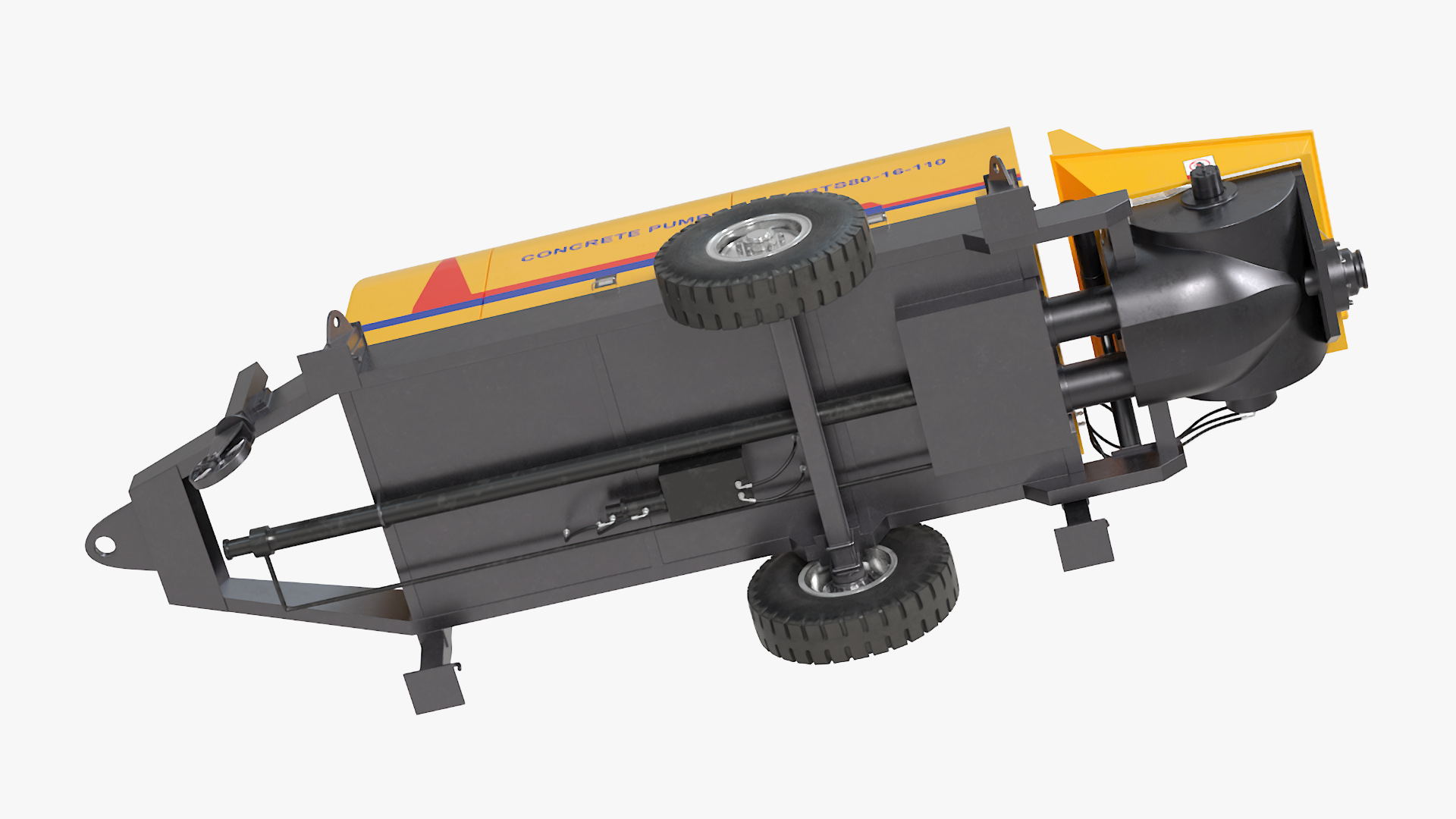 Portable Concrete Pump HBTS80 3D model