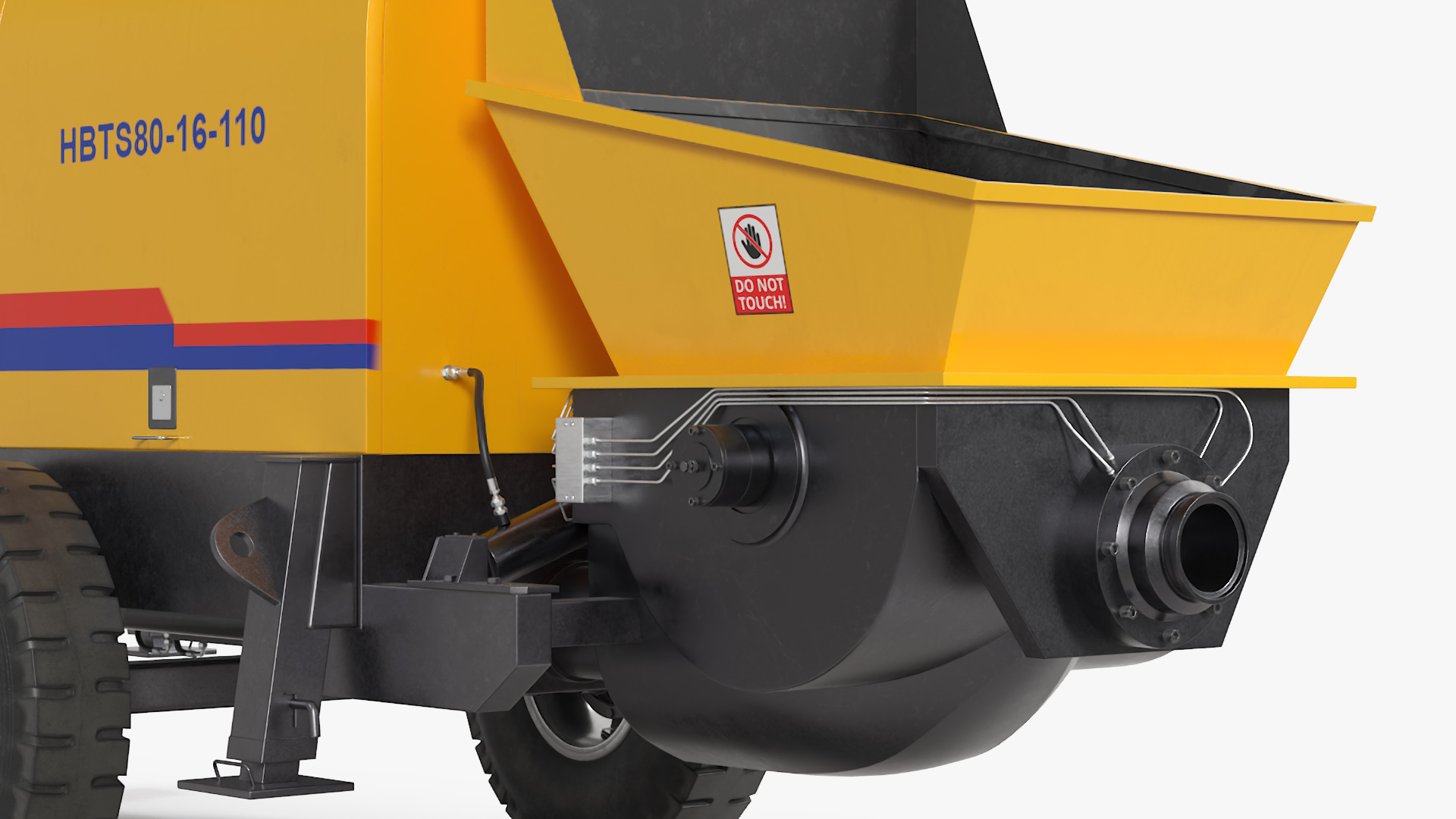 Portable Concrete Pump HBTS80 3D model