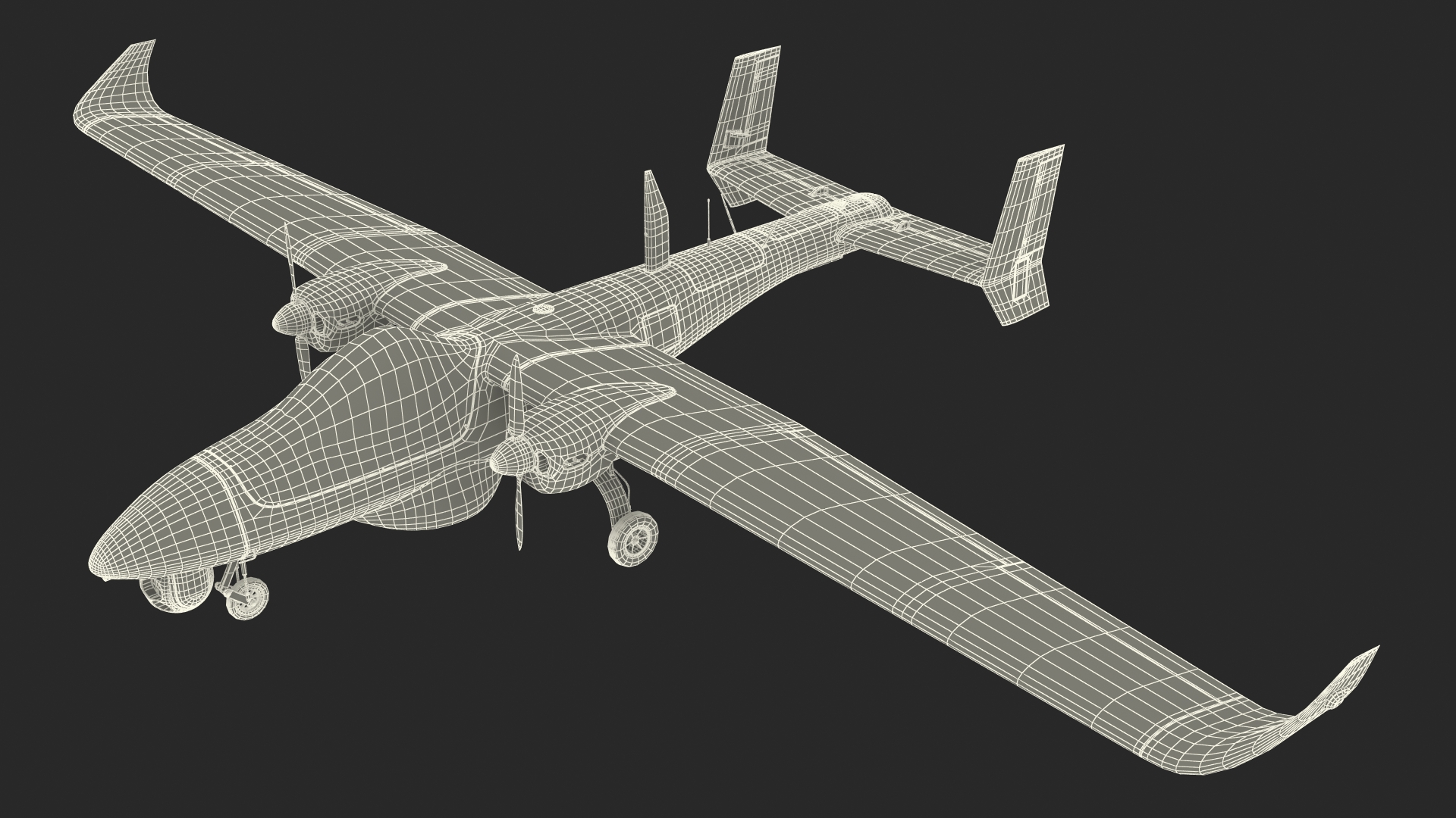 3D Tekever AR5 UAS Rigged for Maya