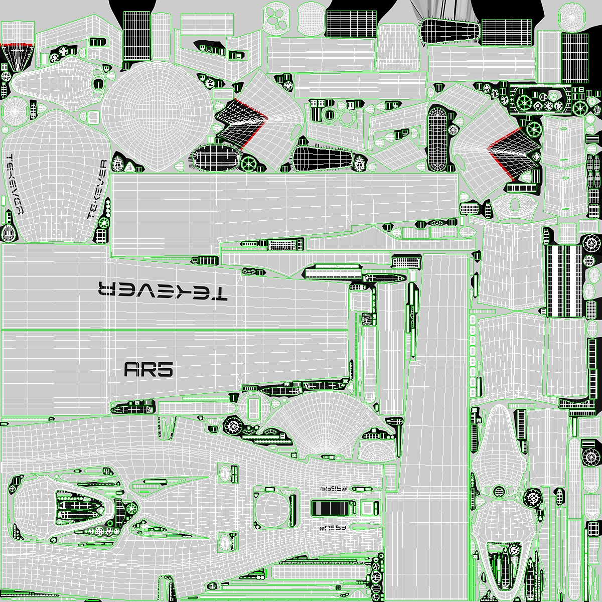 3D Tekever AR5 UAS Rigged for Maya