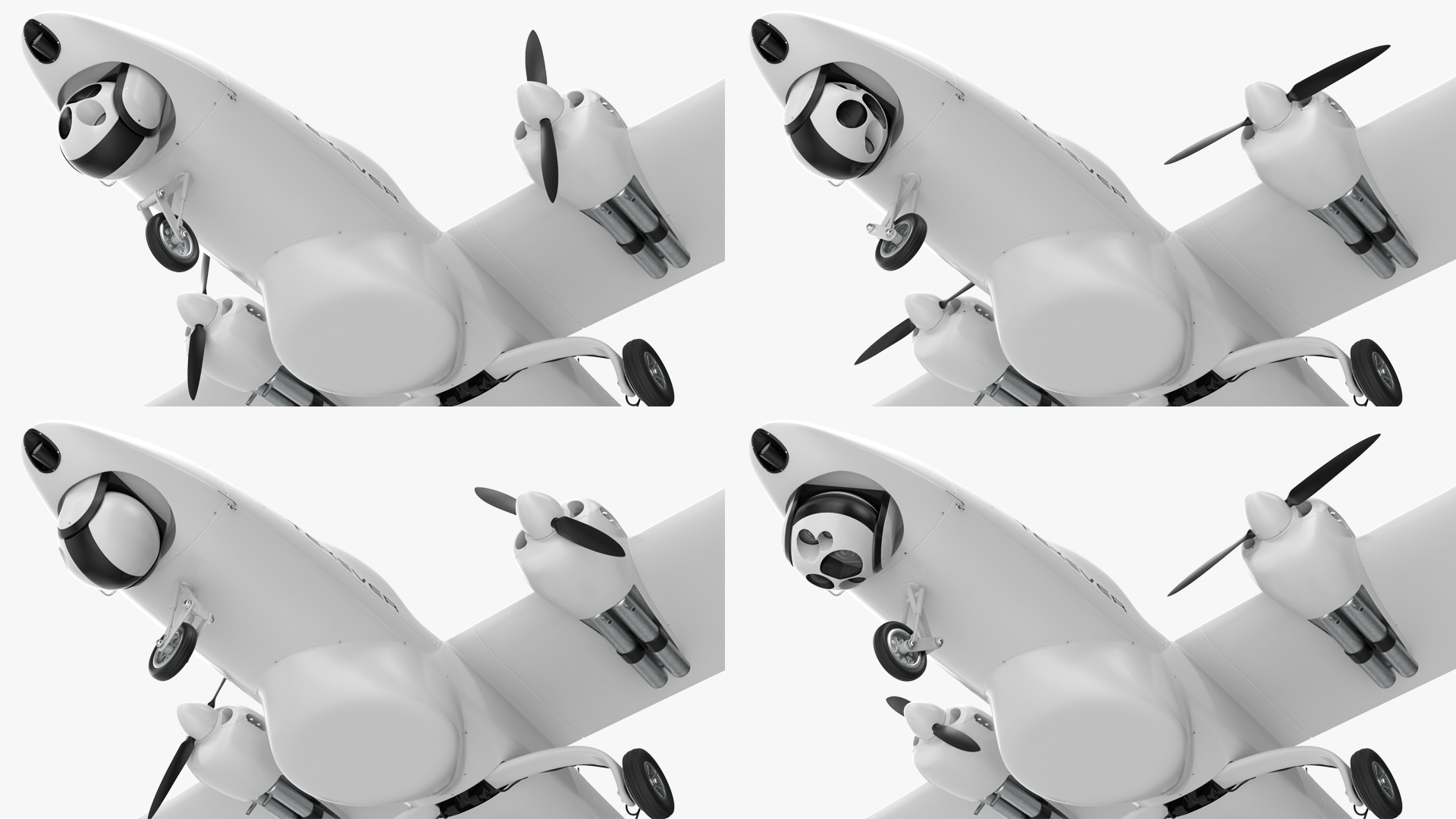 3D Tekever AR5 UAS Rigged for Maya