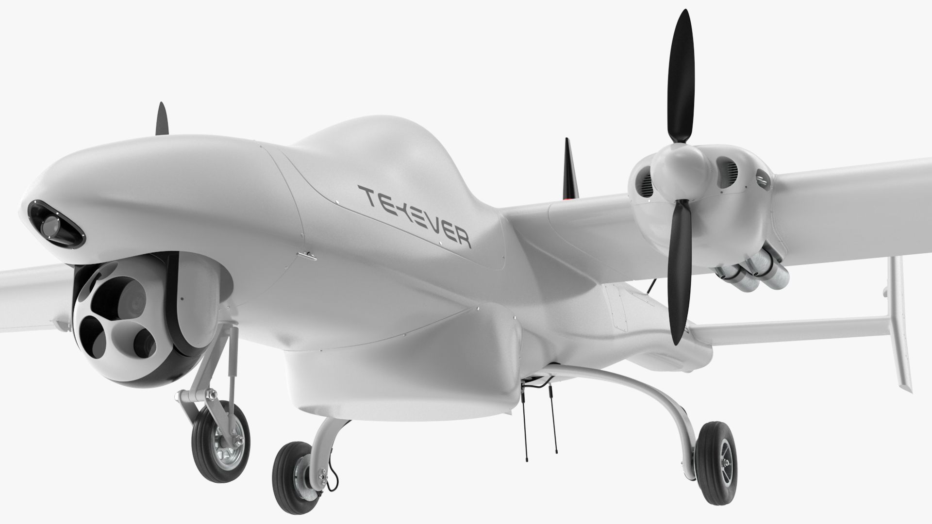 3D Tekever AR5 UAS Rigged for Maya