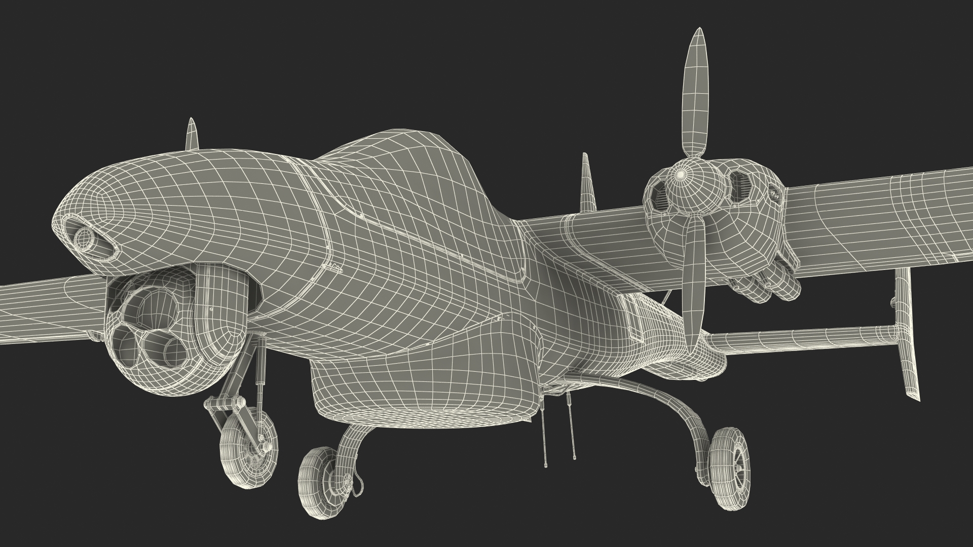 3D Tekever AR5 UAS Rigged for Maya