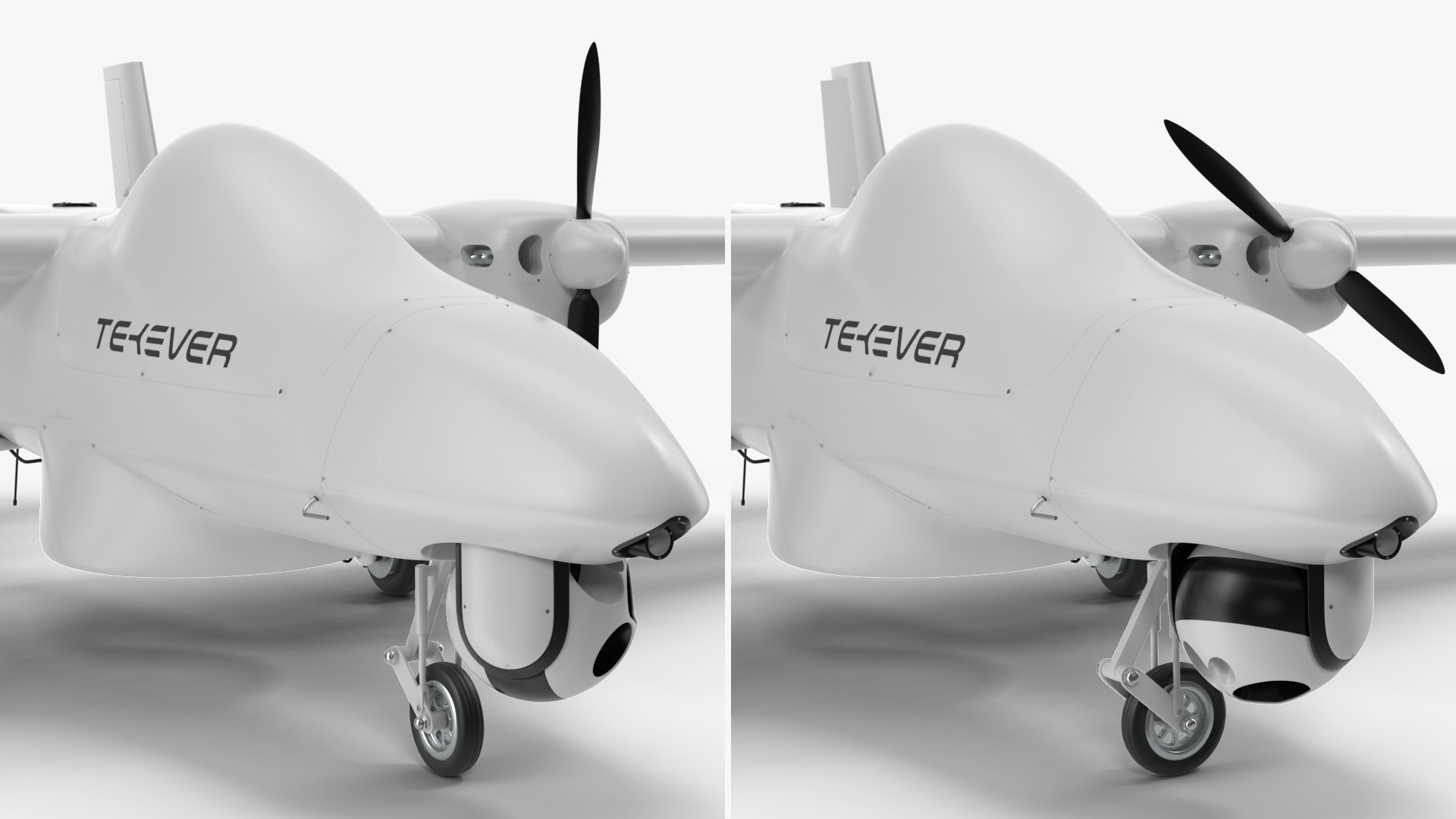 3D Tekever AR5 UAS Rigged for Maya