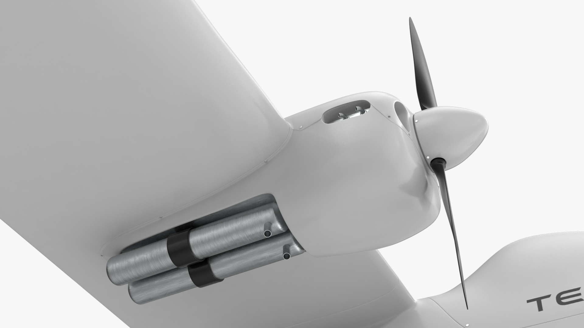 3D Tekever AR5 UAS Rigged for Maya