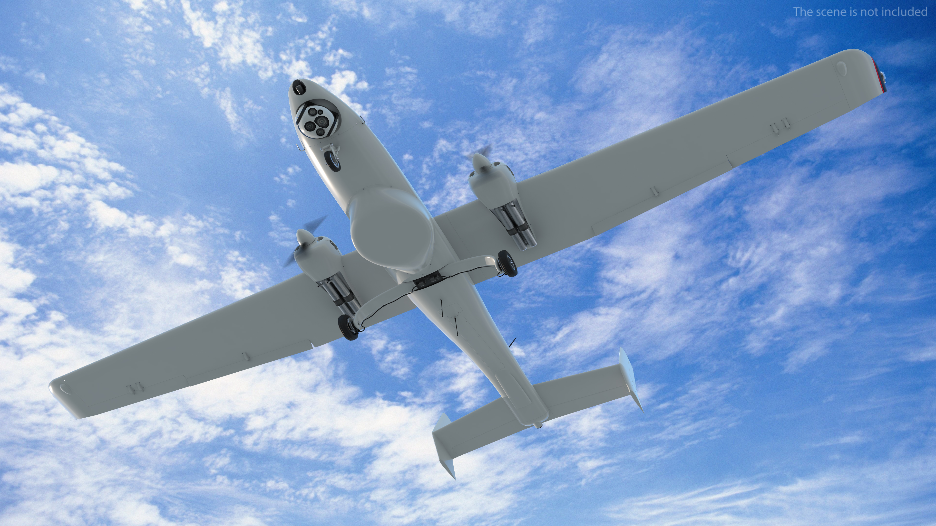 3D Tekever AR5 UAS Rigged for Maya