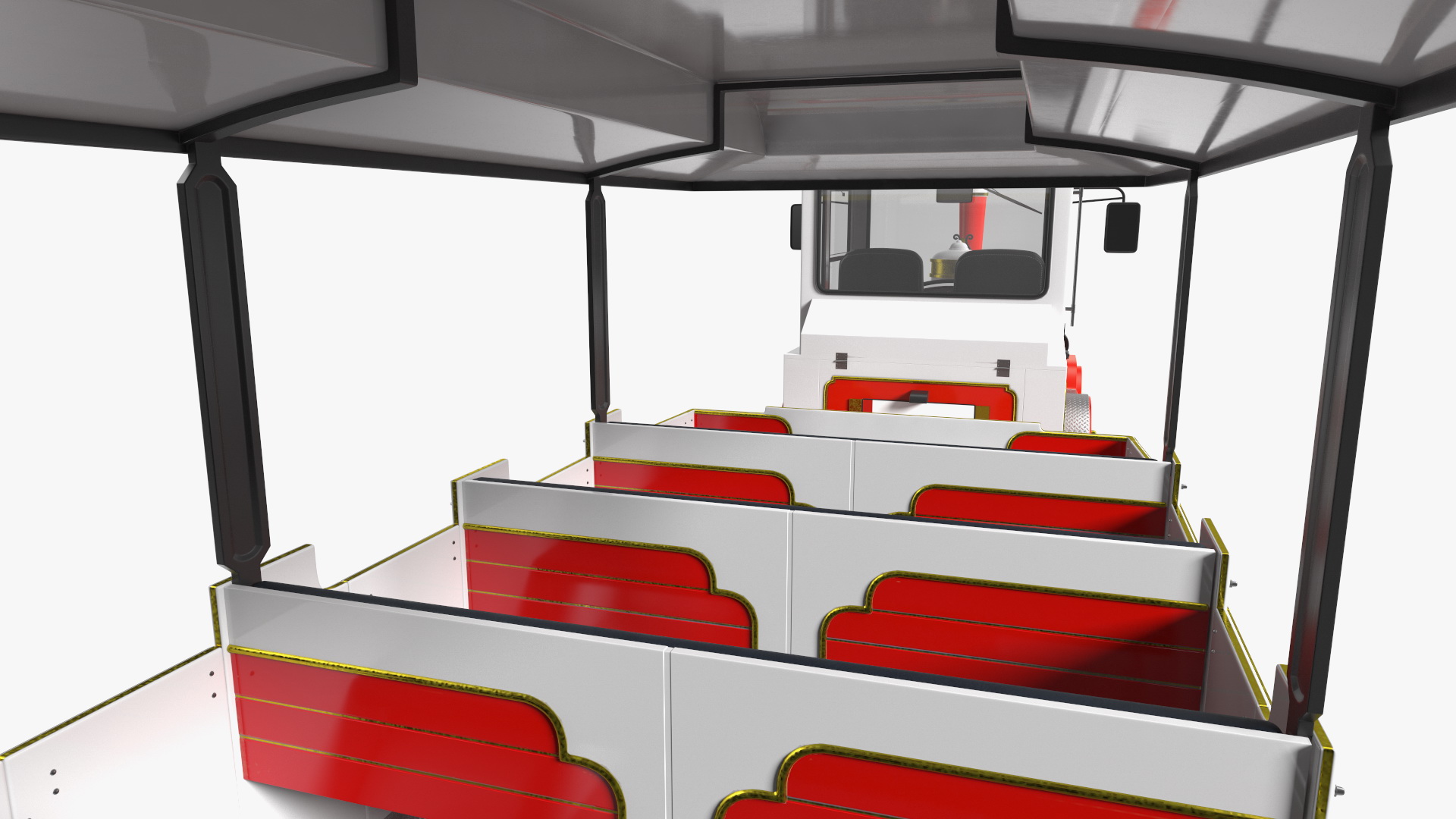 3D model Tourist Train Rigged