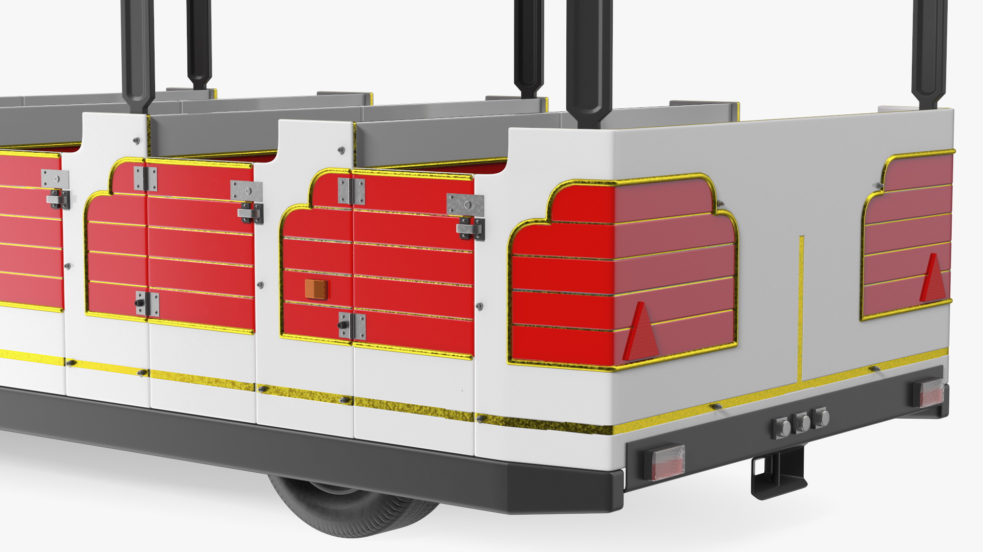 3D model Tourist Train Rigged