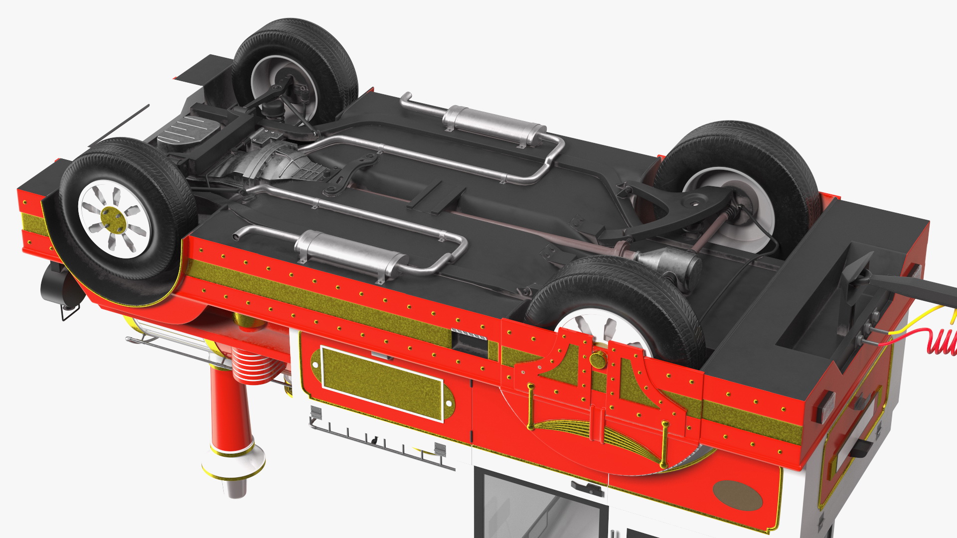 3D model Tourist Train Rigged
