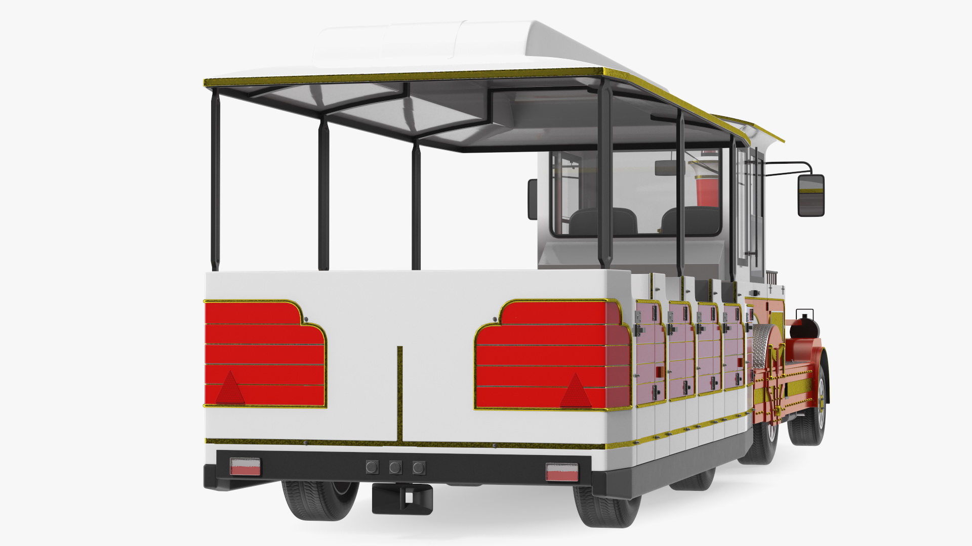 3D model Tourist Train Rigged