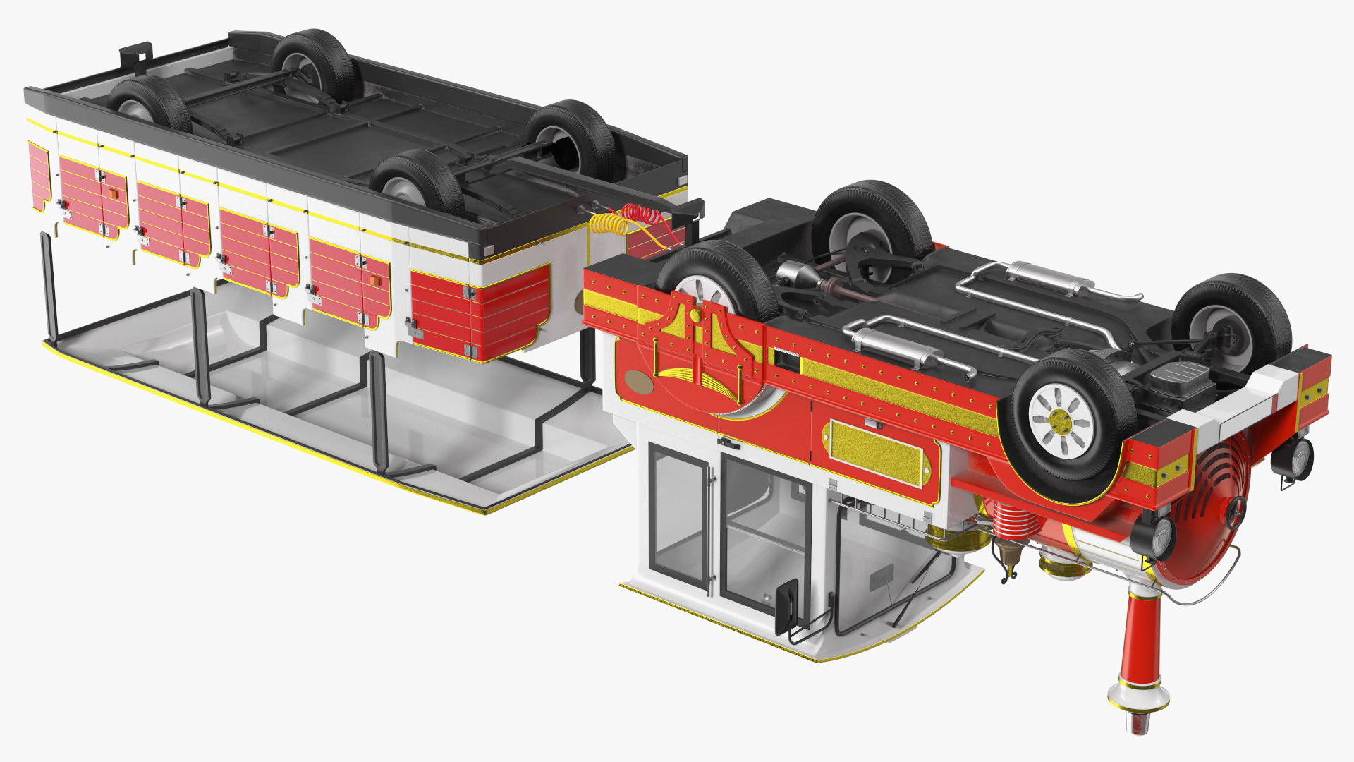 3D model Tourist Train Rigged