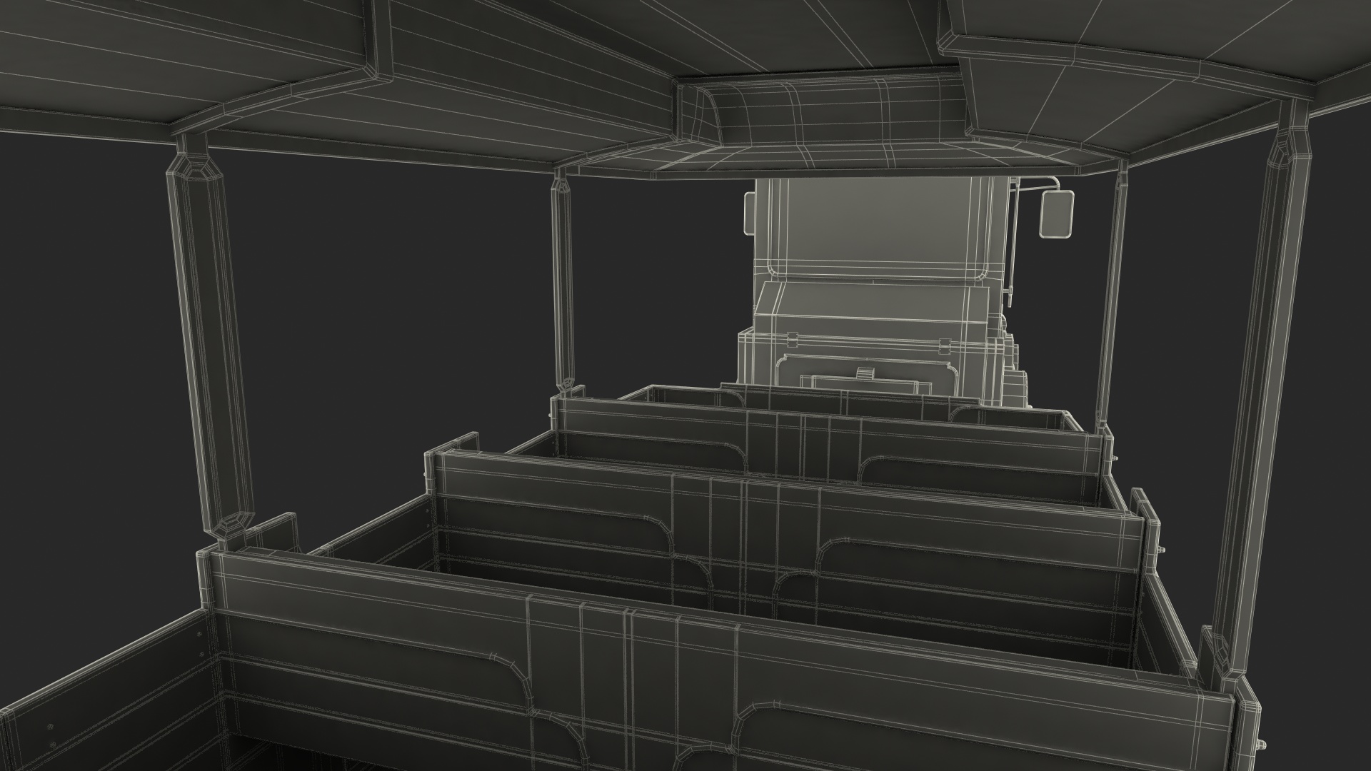 3D model Tourist Train Rigged