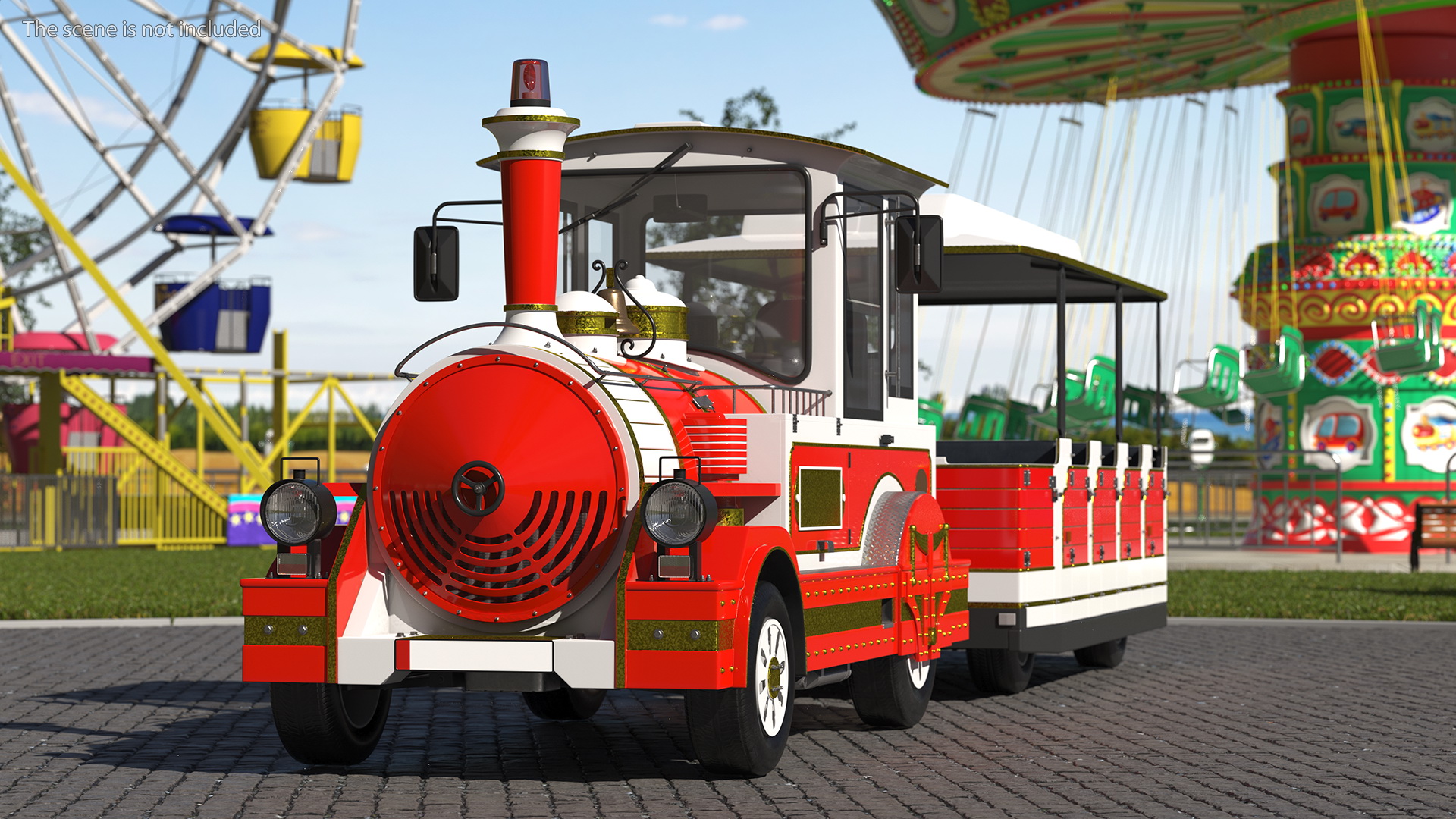 3D model Tourist Train Rigged