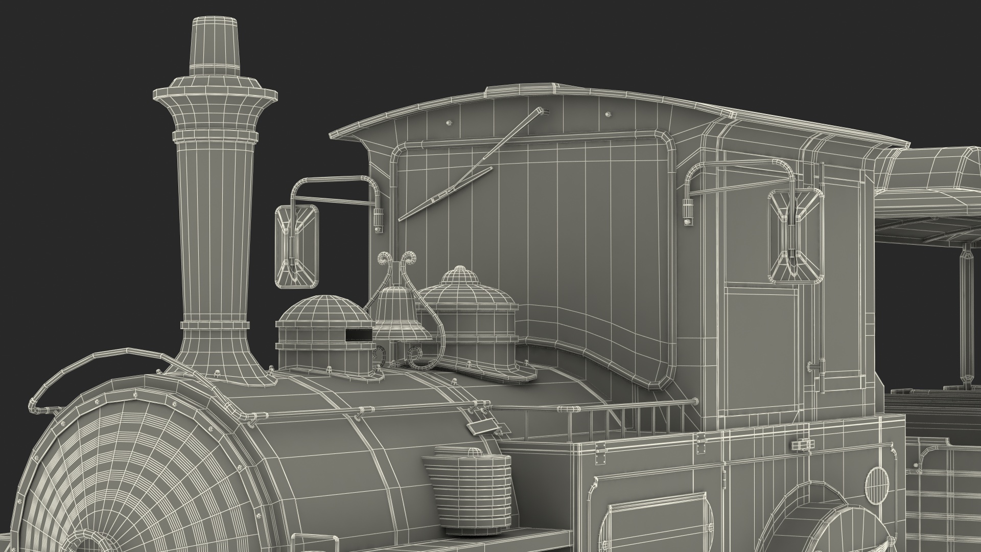 3D model Tourist Train Rigged