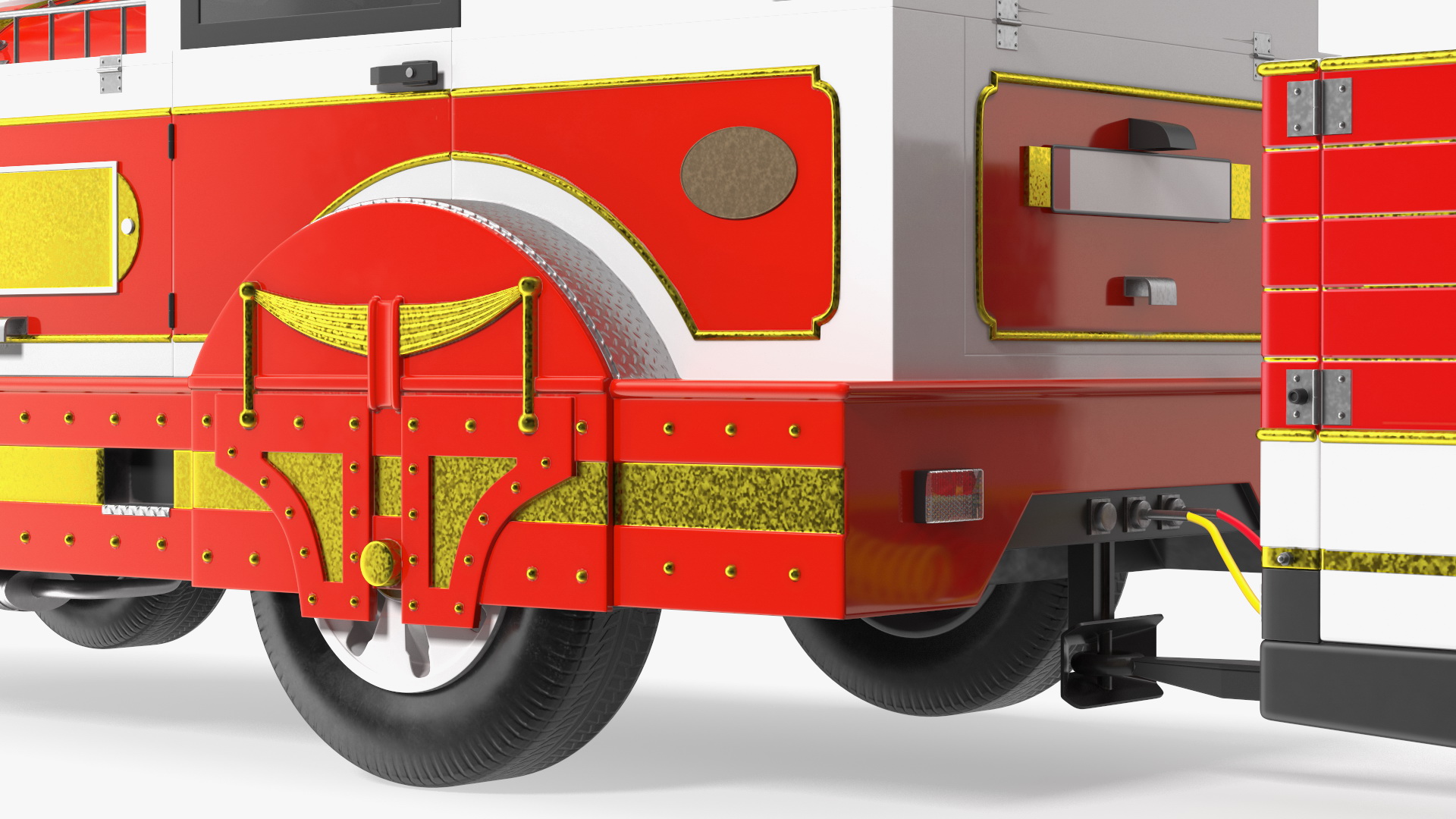 3D model Tourist Train Rigged