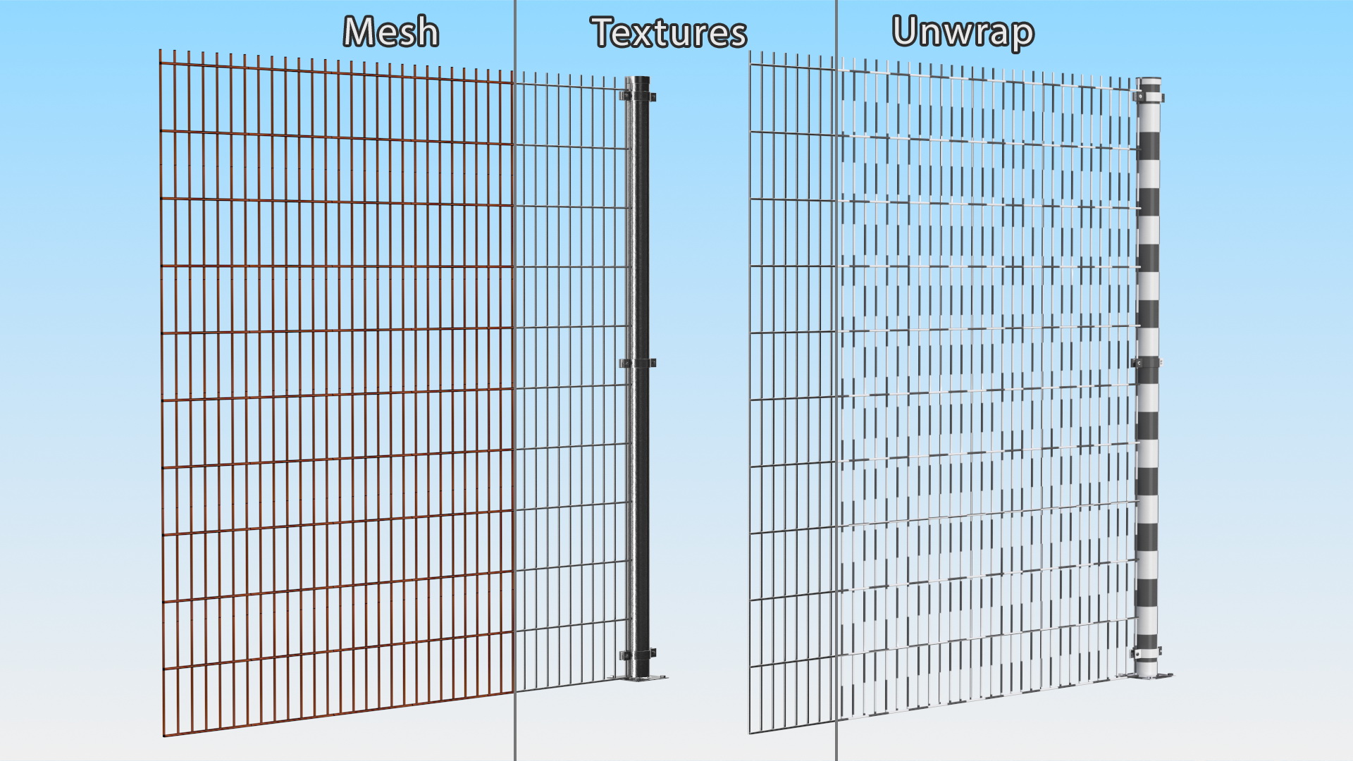 3D Mesh Fence Panel