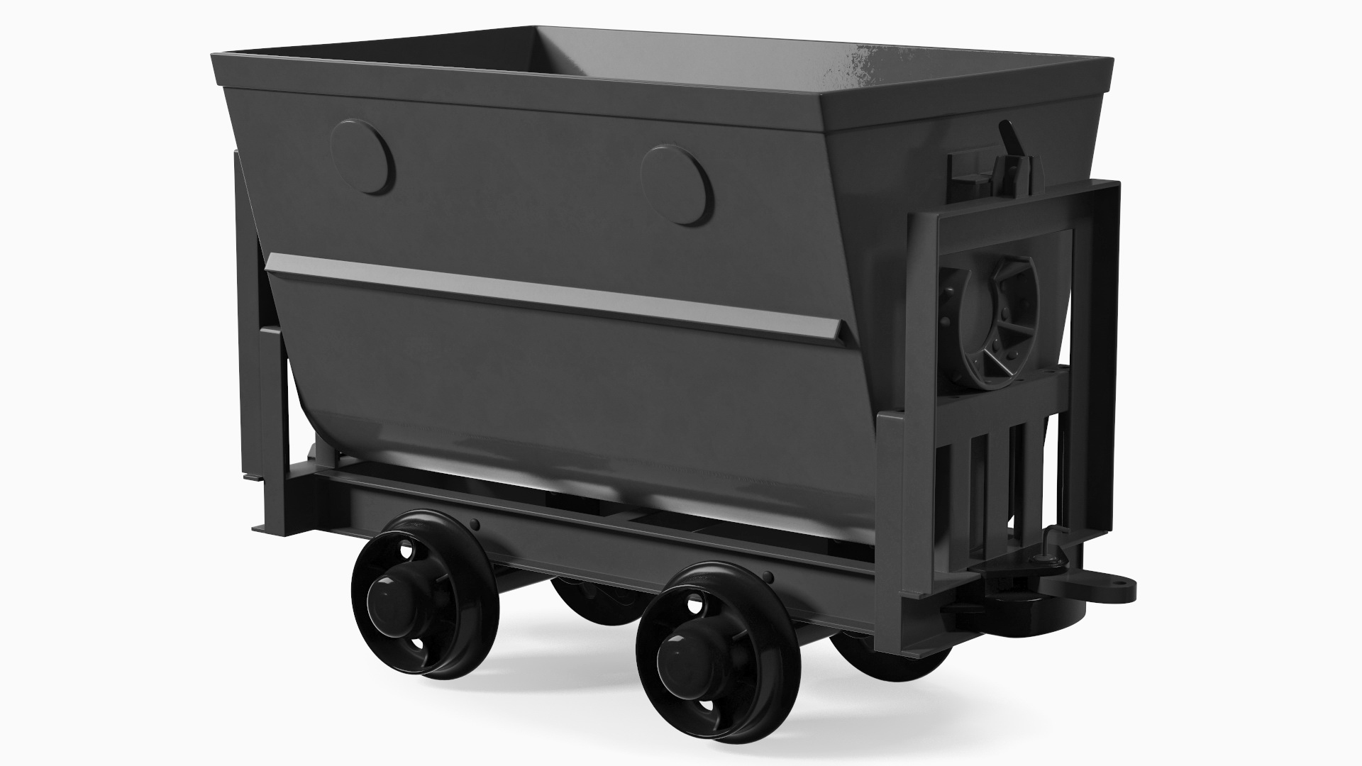 3D Mining Rail Cart Black New